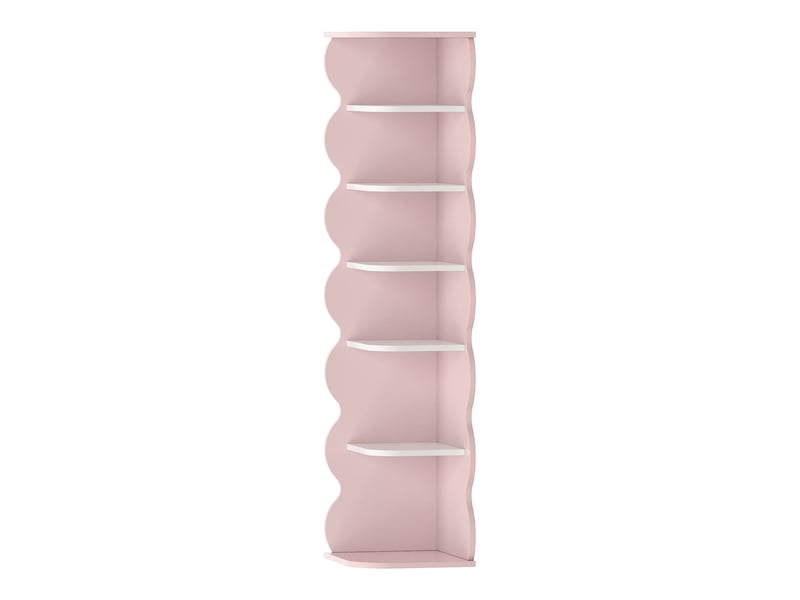 Étagère design intemporel salon chambre meuble de rangement à chaussures pour enfants 108 x 27 x 27 cm rose blanc 03_0011325  - Conforama A