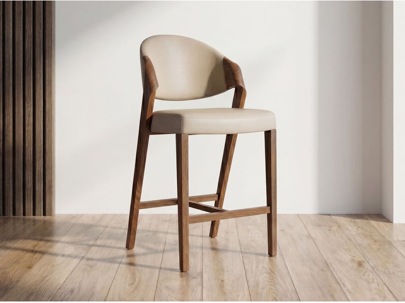  Tabouret en similicuir vison 4225 - Conforama C