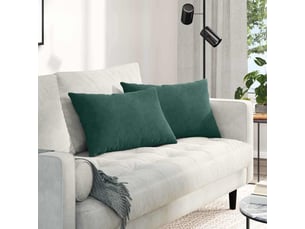 Lot de 2 coussins de canapé, coussins décoratifs vert foncé 60 x 40 cm cf59190