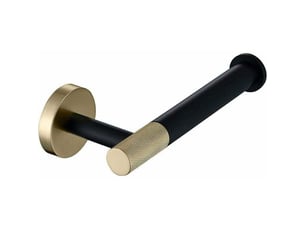 Enowelir porte rouleau toilette en acier inoxydable montage mural support papier toilette durable finition or brossé et noir mat