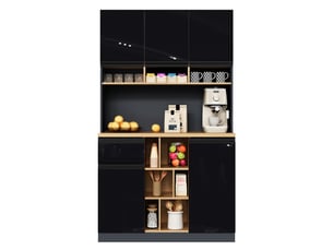Buffet 2 porte(s)  1 tiroir(s)   - 45 cm coloris noir 