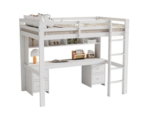 Lit mezzanine 90x200 cm TCQPZ coloris blanc