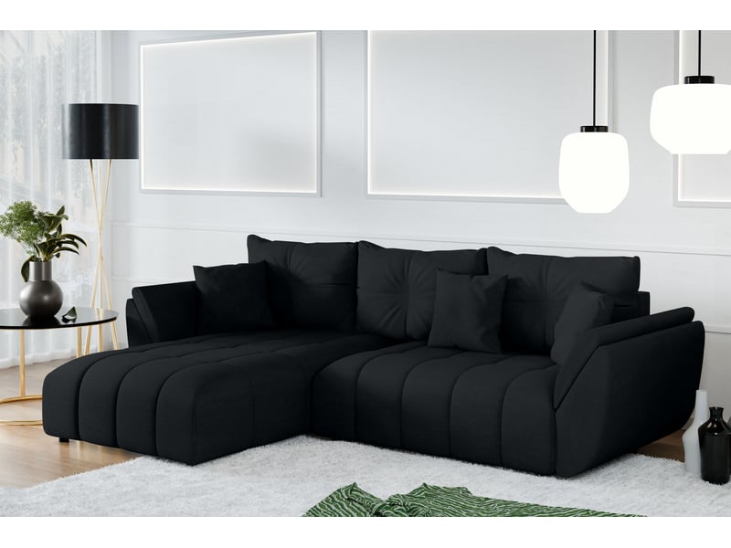  Canapé d angles convertible verciani canapé méridien noir Verciani - Conforama B