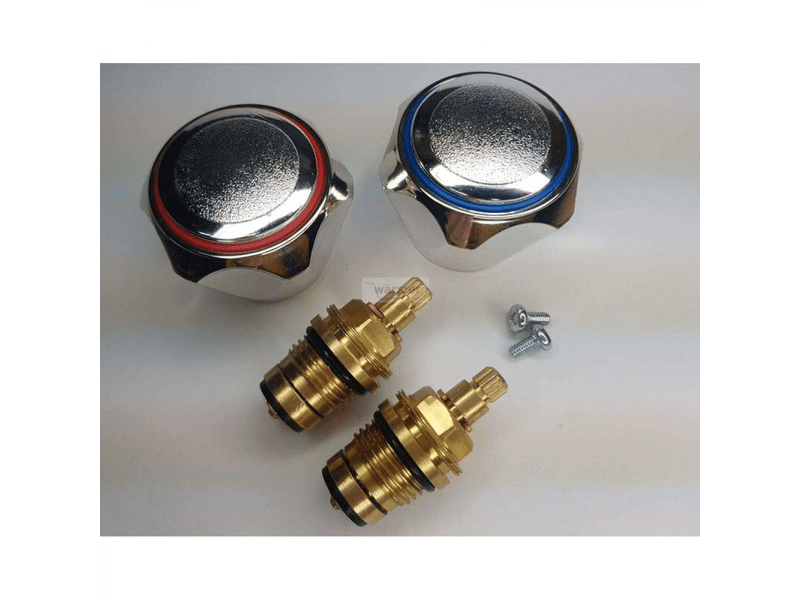 Robinet de remplacement standard chaud et froid 2 cm tête chromée rouge et bleu - Conforama C