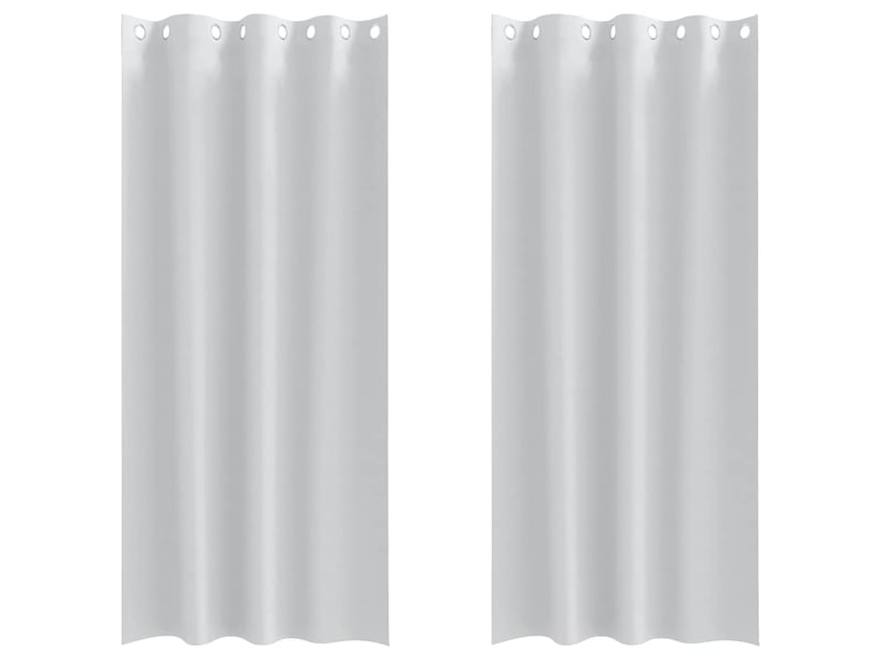  Lot de 2 rideaux occultants, rideaux black-out avec anneaux gris pâle 245 x 140 cm cf44666  - Conforama A
