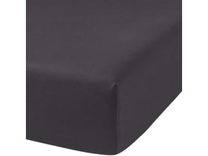 Drap housse 160x200+30 cm coton anthracite
