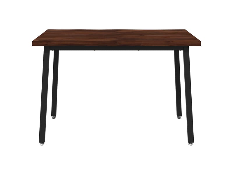  Table à manger moderne 90x55x75 cm bois d'acacia massif marron foncé et noir shl47179  - Conforama D