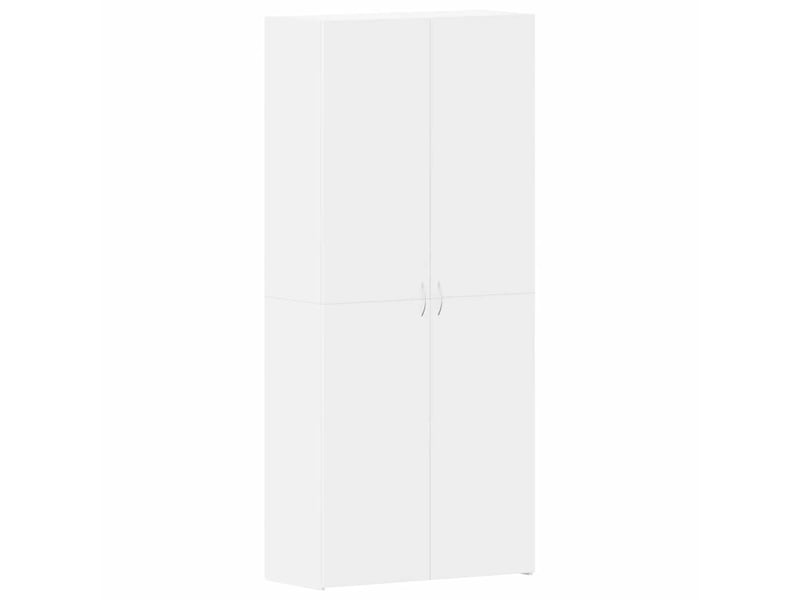  Meuble à chaussure, cabinet à chaussures 80x35.5x180 cm bois d'ingénierie blanc  - Conforama A