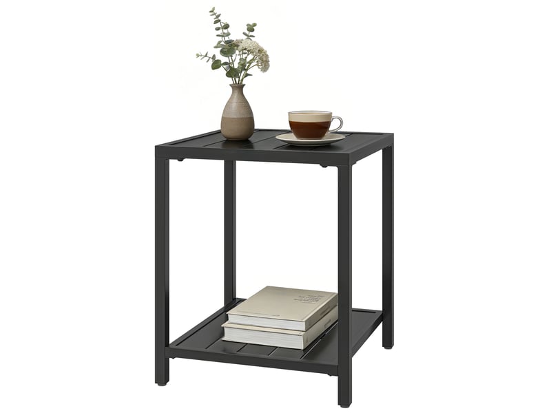 Table basse de jardin métal noir 45x45x54cm - Conforama A