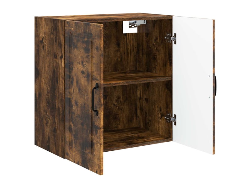 Armoire murale salon, meuble de rangement 59x31x60 cm bois d'ingénierie chêne fumé shl2984 - Conforama C