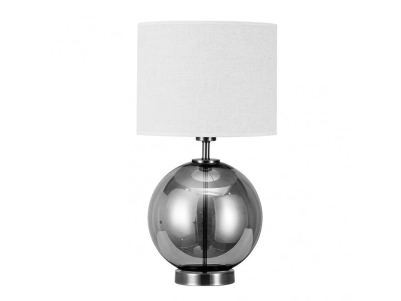  Lampe à poser fabrilamp iroko e27 coloris fume chromé 56 x 30 x 30 cm 137871020 - Conforama A