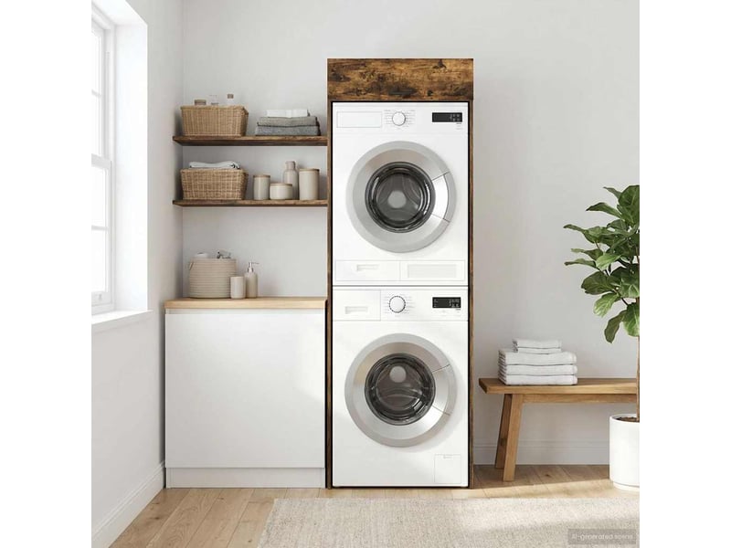 Armoire pour machine à laver chêne fumé 67,5x68x200 cm - Conforama B