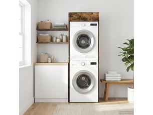 Armoire pour machine à laver chêne fumé 67,5x68x200 cm