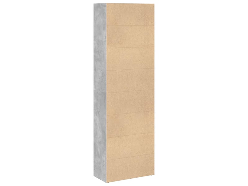  Bibliothèque, meuble de rangement salon gris béton 60x30x189 cm bois d'ingénierie  - Conforama E