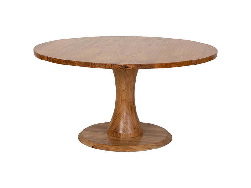 Table à manger en bois brun clair 150x150x77h cm  - Conforama A
