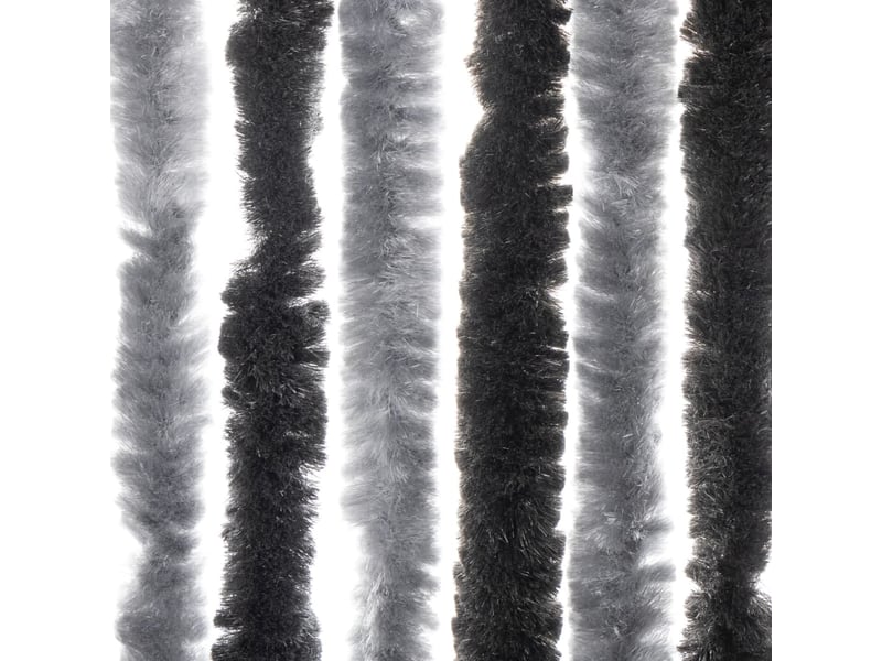  Rideau anti-mouches, moustiquaire gris et noir 118x220 cm chenille cf43547  - Conforama E