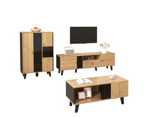 Meuble tv coloris bicolore 170 cm <strong>DESMIU</strong>  <strong></strong>