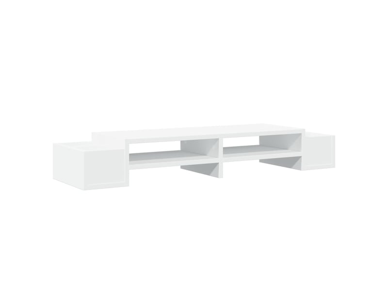  Support de moniteur table meuble bureau avec rangement bois d'ingénierie blanc 02_0044922  - Conforama A