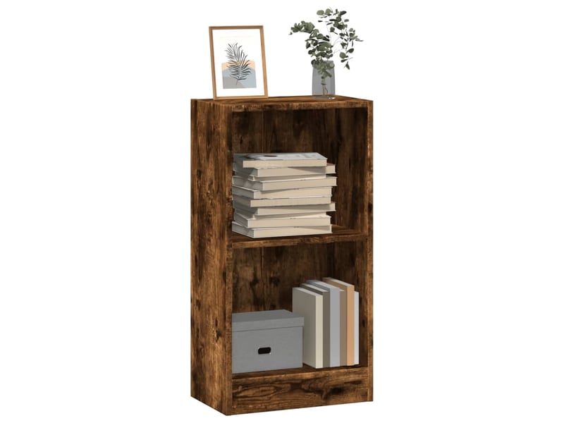  Bibliothèque, étagère de rangement chêne fumé 40x24x76 cm bois d'ingénierie  - Conforama B