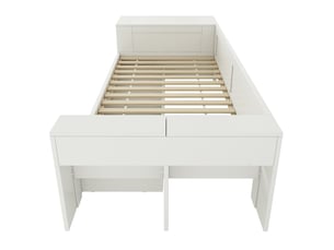 Lit simple 90x200 cm MAISONORA   coloris blanc