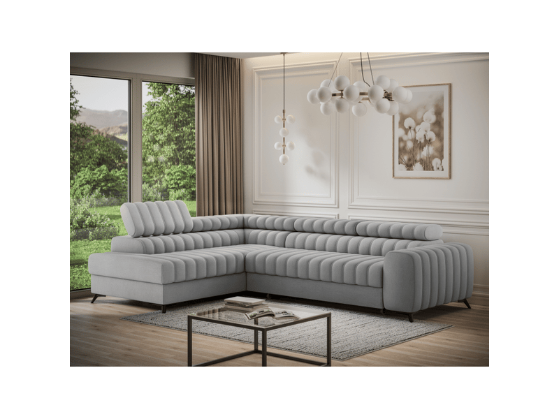 Canapé d'angle collection kanedojo coloris gris - Conforama B