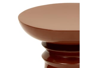 Table basse rond(e) coloris orange ATMOSPHERA CRÉATEUR D'INTÉRIEUR JAYA - 38 cmx38 cm
