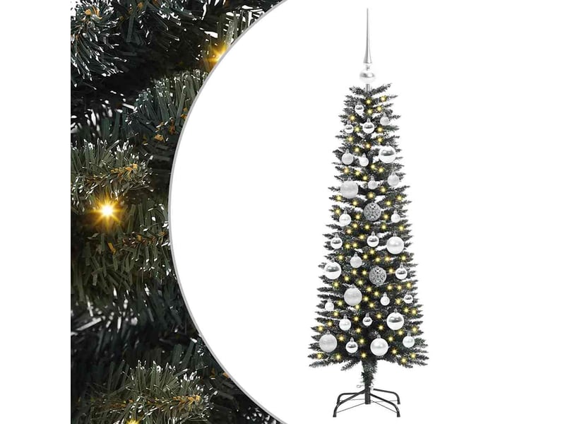  Sapin de noël - arbre de noël artificiel vert 120 cm pvc, plastique et acier  - Conforama A