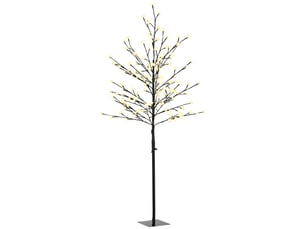 Lampe décorative d'intérieur en forme d'arbre à fleurs de cerisier, avec 150 led, 17 x 17 x 150 cm, noire