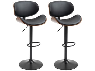 tabouret de bar assise réglable en hauteur <strong>HAUSS SPOLE</strong> - noir hauteur d'assise 63 cm vendu Par paire
