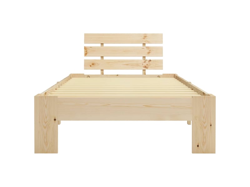  Lit simple- lit adulte -  cadre de lit sans matelas bois massif de pin 100x200 cm  - Conforama B