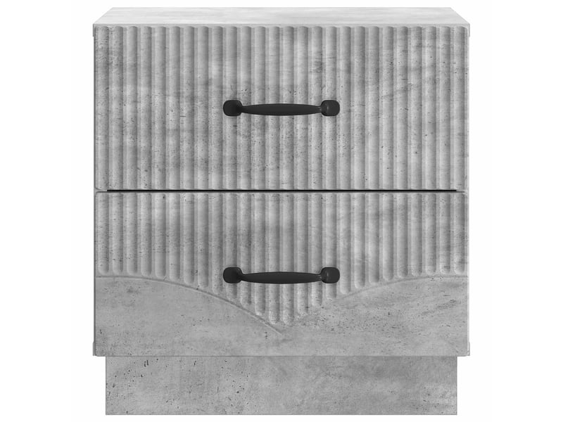 Table de chevet 2 pièces gris béton 43 x 34,5 x 44,5 cm - Conforama E