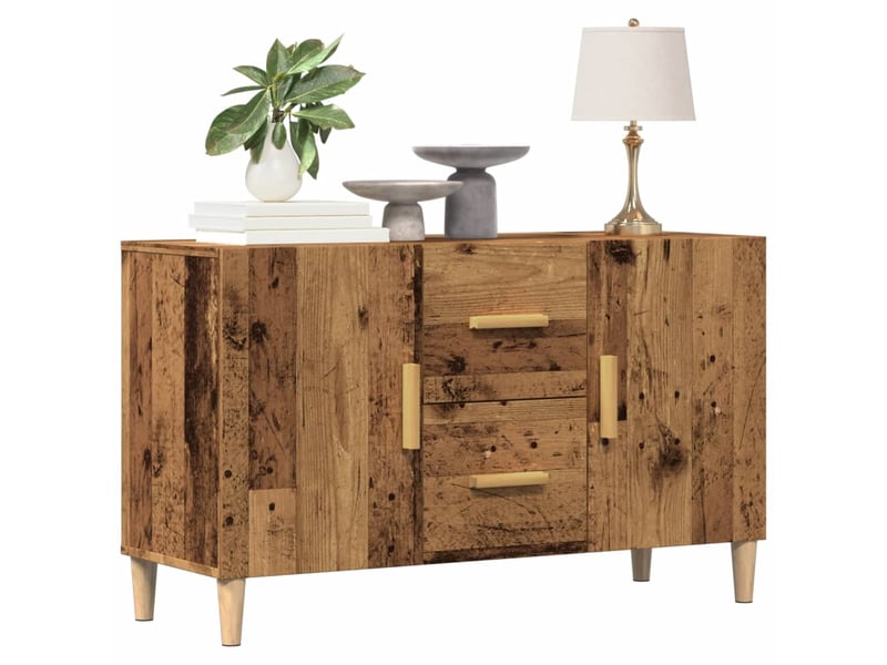  Buffet - bahut - meuble de rangement vieux bois 100x36x60 cm bois d'ingénierie  - Conforama B