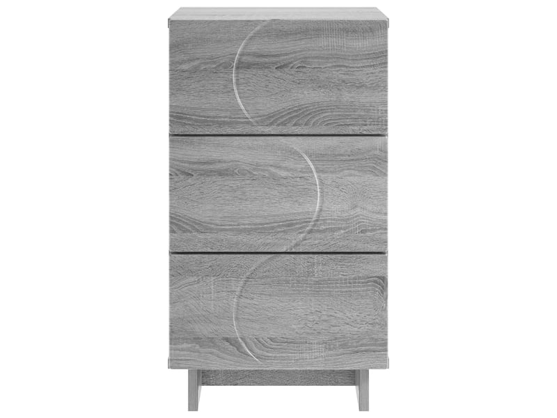  Table de chevet - cabinet de chevet - table de nuit 2 pièces gris sonoma 33,5 x 34,5 x 60 cm  - Conforama C