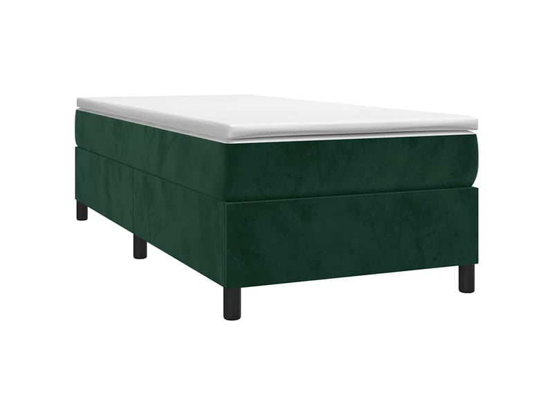  Lit simple- lit adulte -  cadre de lit à lattes vert foncé 100x200 cm velours  - Conforama B