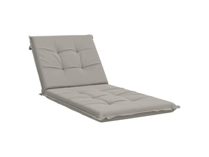 Coussin de transat, coussin pour bain de soleil gemert 100 % polyester gris 190 x 80 x 9 cm cf56150