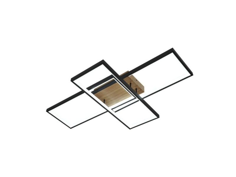  Fabrilamp madaleta, plafonnier, moderne, led, 134 w, 14740 lm, 3000-4000-6500 k, noirmadera, 9.5 x 79 x 49.5 cm 244681349 - Conforama A