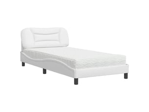 Lit simple 100x200 cm coloris blanc