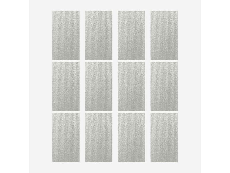 Panneaux décoratifs 3d effet pierre en pu, lot de 12 pièces - blanc - Conforama C