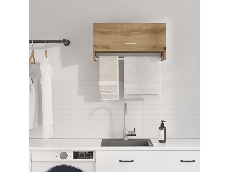  Armoire en chêne artisanal 70x32,5x35 cm bois d'ingénierie  - Conforama B