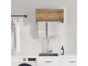Armoire     <strong></strong> <strong></strong> coloris bois clair largeur 70 cm