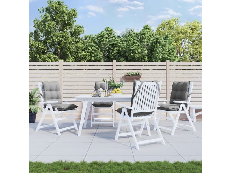 Lot de 4 coussins d'extérieur, coussins de chaise gris 100 x 50 x 7 cm cf56412 - Conforama B
