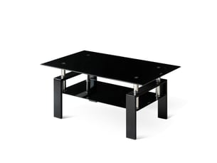 Table basse rectangulaire coloris noir <strong></strong> <strong>Fay Lum</strong> - 60 cmx100 cm