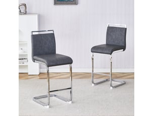 tabouret de bar <strong>HAUSS SPOLE</strong> - gris hauteur d'assise 63.5 cm vendu Par paire