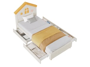 Lit cabane 90x200 cm TCQPZ coloris beige