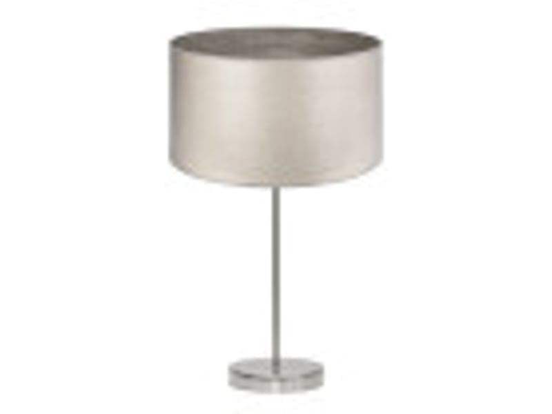  Fabrilamp tania grande lampe à poser nickelé effet bois gris, abat-jour textile effet bois, 1 x e27, 62 cm 188371183 - Conforama B