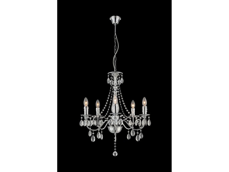  Suspension plafonnier chrome 5x e14  - Conforama B