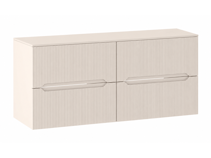 Meuble sous vasque suspendu avec plan 4t novo l.120 cm cachemire mat - Conforama A