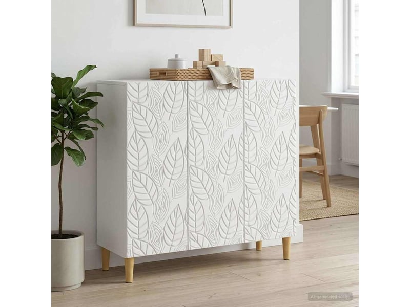  Buffet - bahut - meuble de rangement blanc 89 x 34,5 x 80 cm bois d'ingénierie  - Conforama B