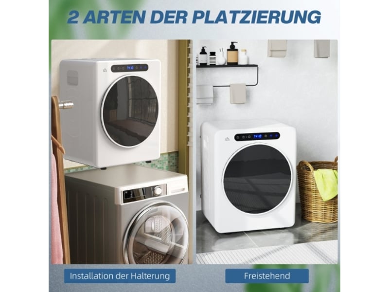  Mini sèche-linge blanc 3 kg, 6 programmes, 40-60 °c, compact, commande tactile  - Conforama D