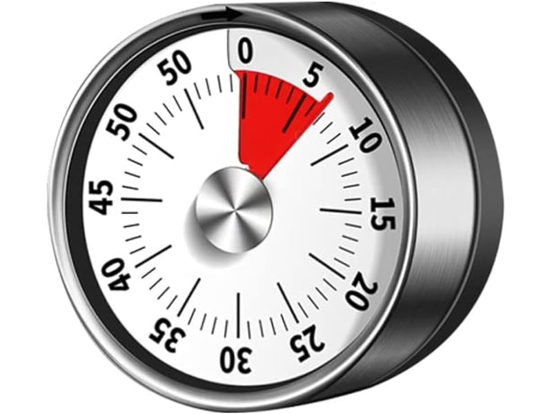  Minuteur de cuisine, magnétique en acier inoxydable,mécanique 60 minutes avec réveil puissant, pour la cuisine apprentissage pâtisserie No Commercial reference - Conforama A